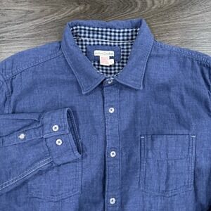 Carbon 2 Cobalt Shirt Mens Large Button Up Double Layer Shacket Blue Thick LS